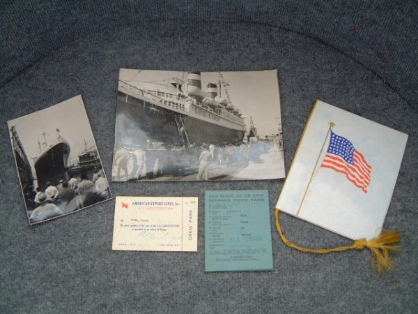 ITEMS FROM THE AMERICAN EXPORT LINES VESSEL SS CONSTITUTION