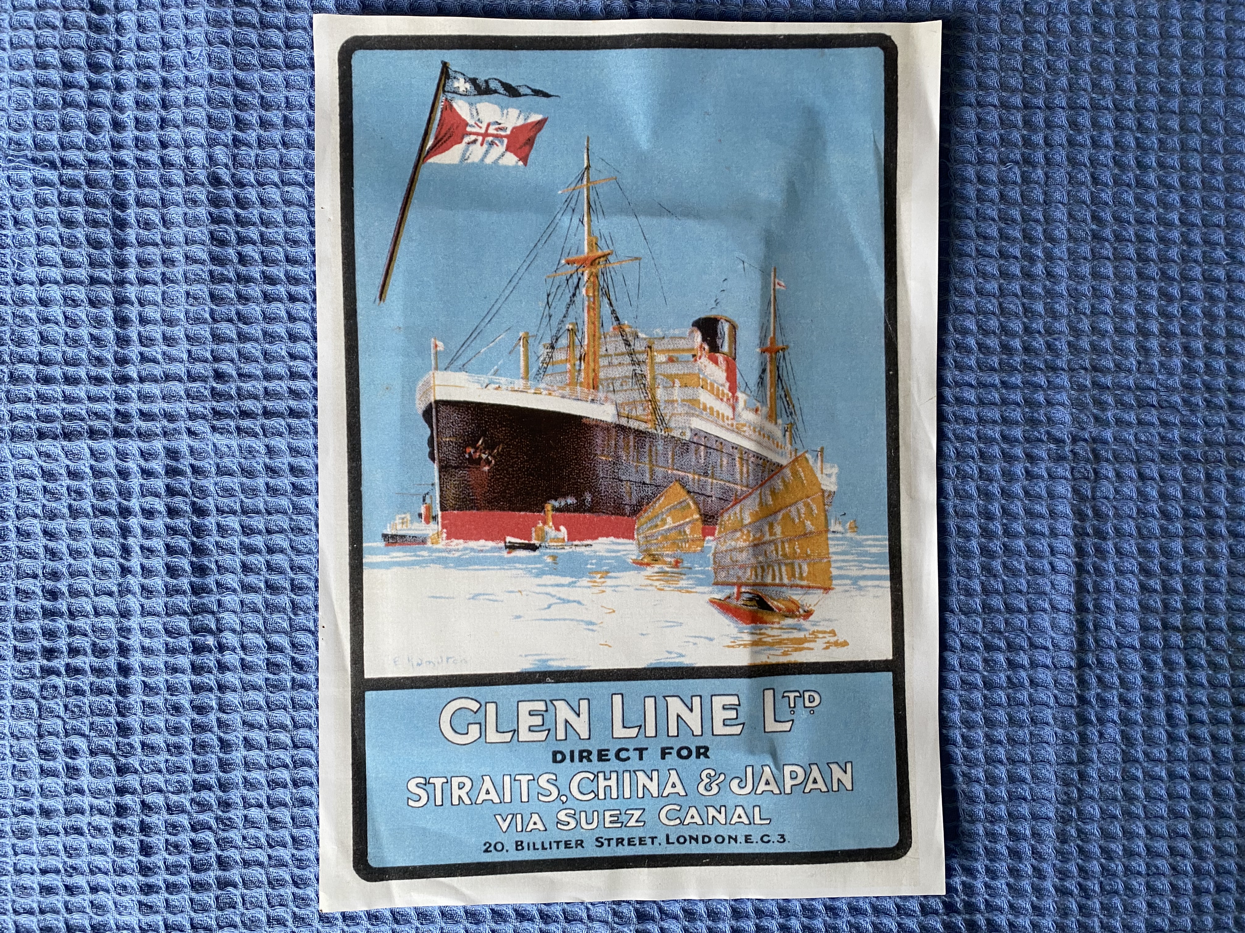 AN ADVERTISING POSTER FROM THE GLEN LINE