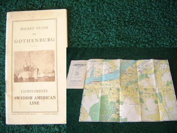 SHIPS GUIDE TO GOTHENBURG FROM THE SWEDISH AMERICAN LINE DATED 1927 