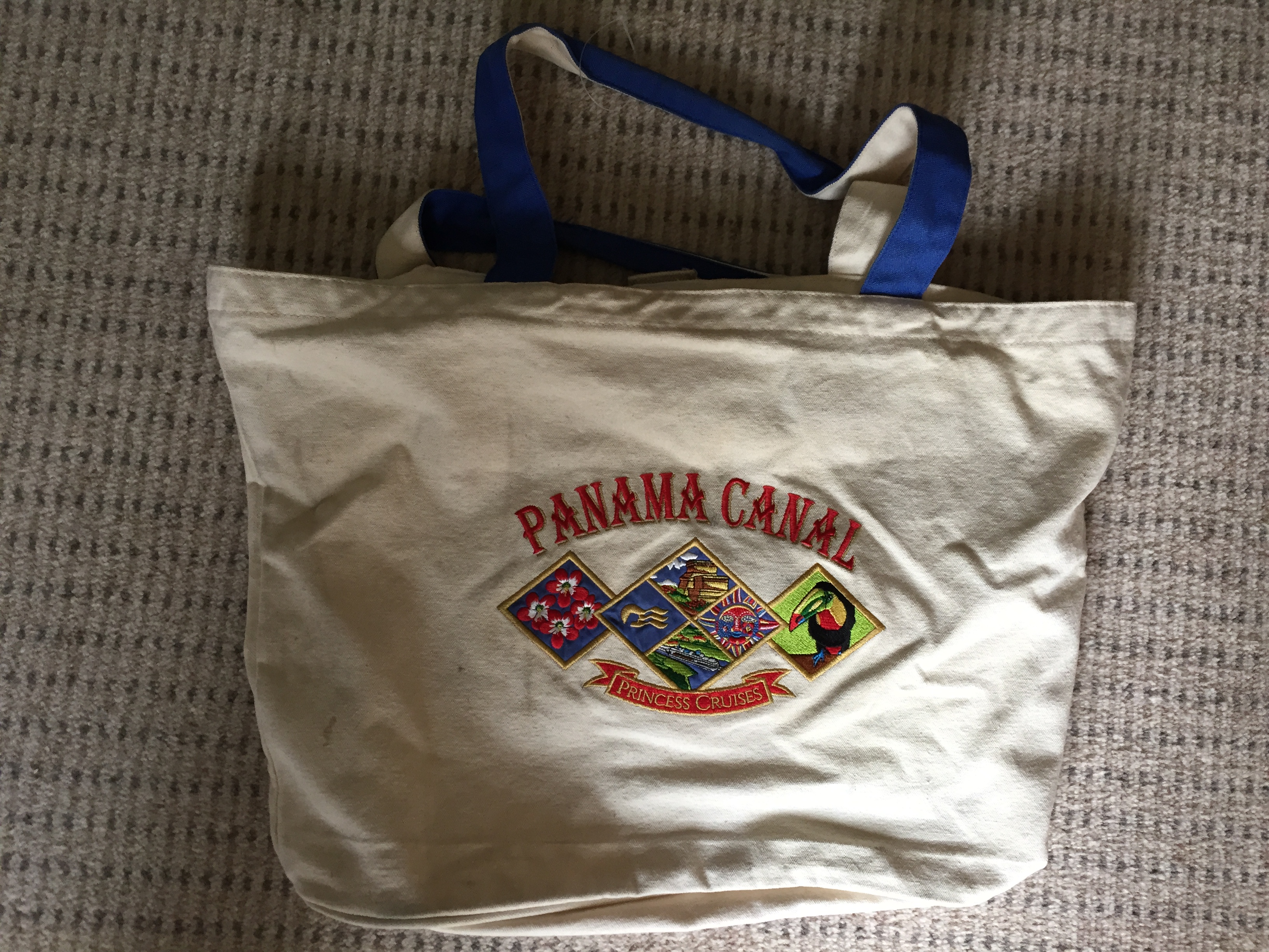 AS PURCHASED ON BOARD PANAMA CANAL SHOULDER BAG FROM THE PRINCESS CRUISES COMPANY