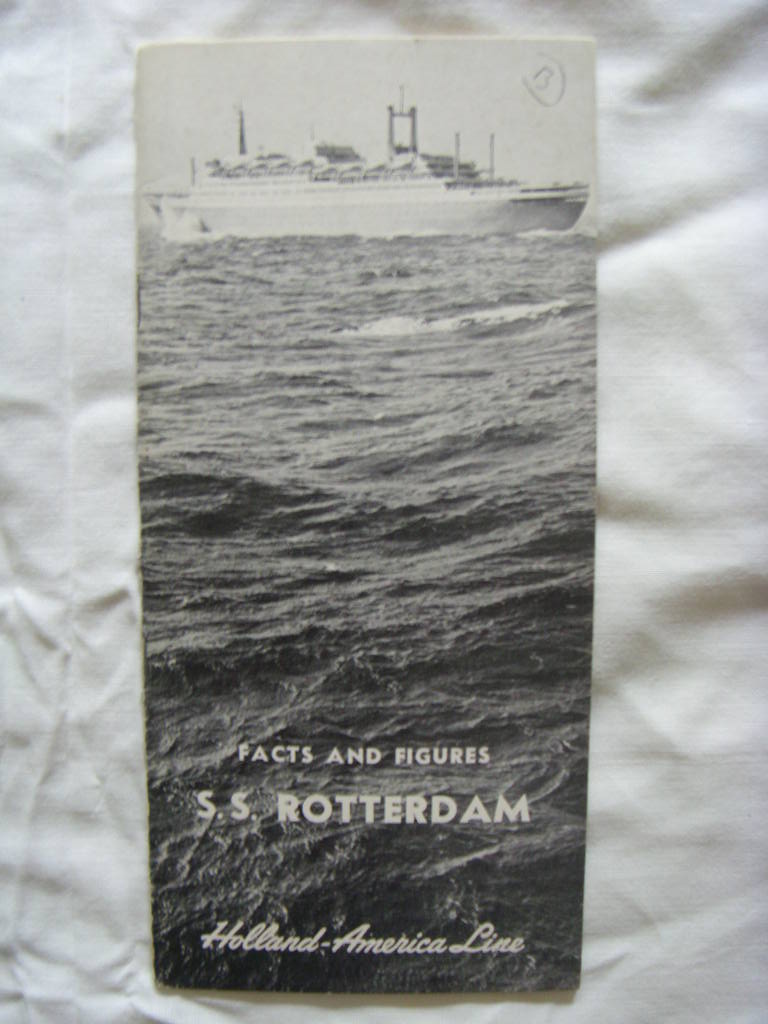 EARLY SHIPPING BOOKLET FROM THE SS ROTTERDAM