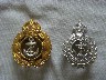 PAIR OF NAVAL CAP BADGES