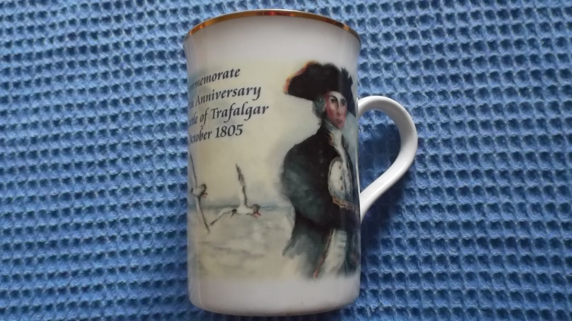 BATTLE OF TRAFALGAR COMMEMORATIVE SOUVENIR CHINA MUG