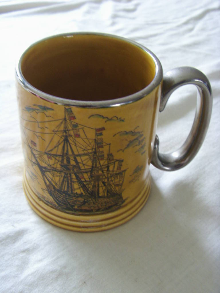 SOUVENIR MUG FROM THE VESSEL HMS VICTORY LORD NELSON'S FAMOUS FLAGSHIP