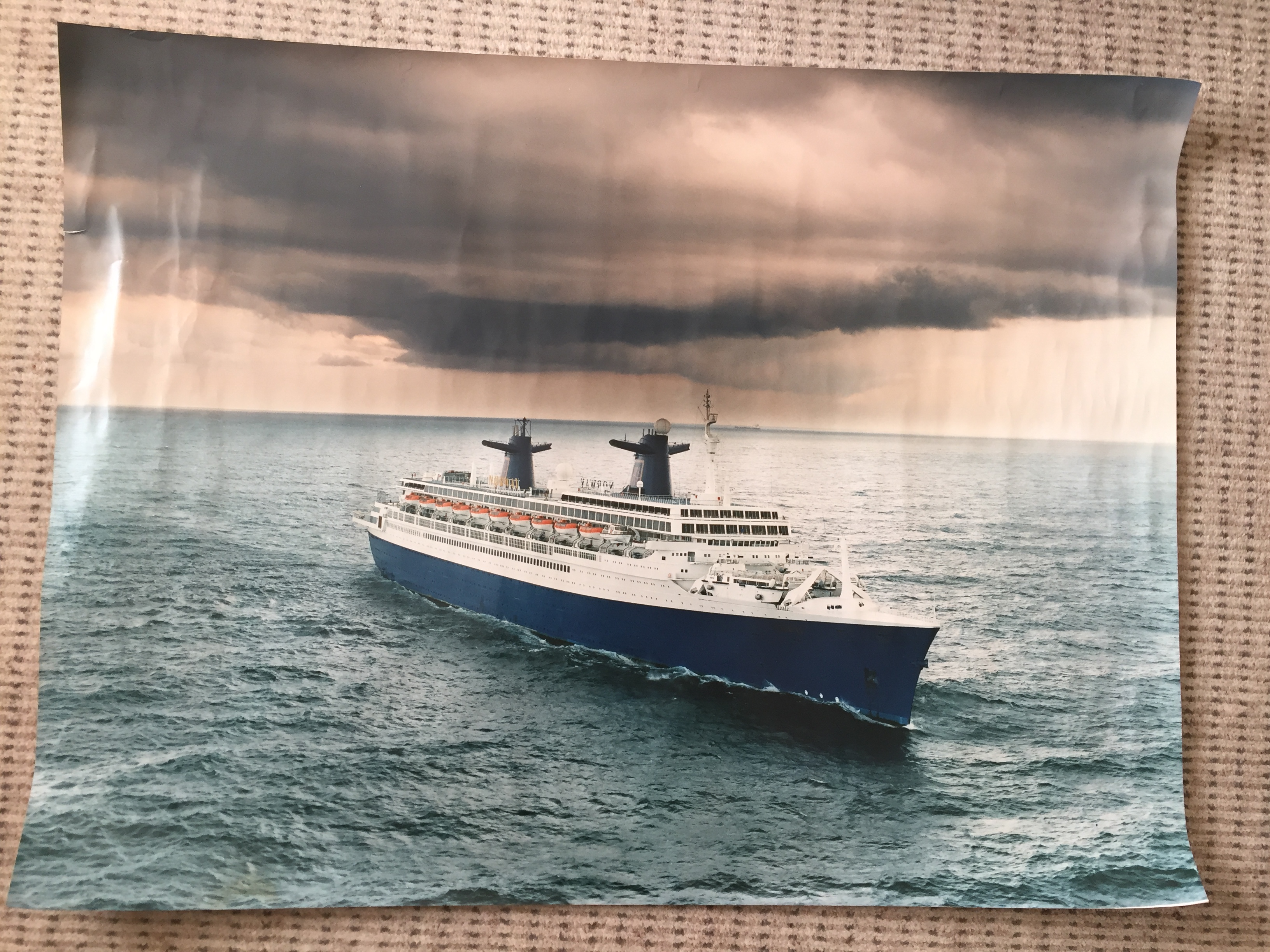 VERY LARGE SIZE COLOUR PHOTOGRAPH OF THE CRUISE SHIP THE NORWAY