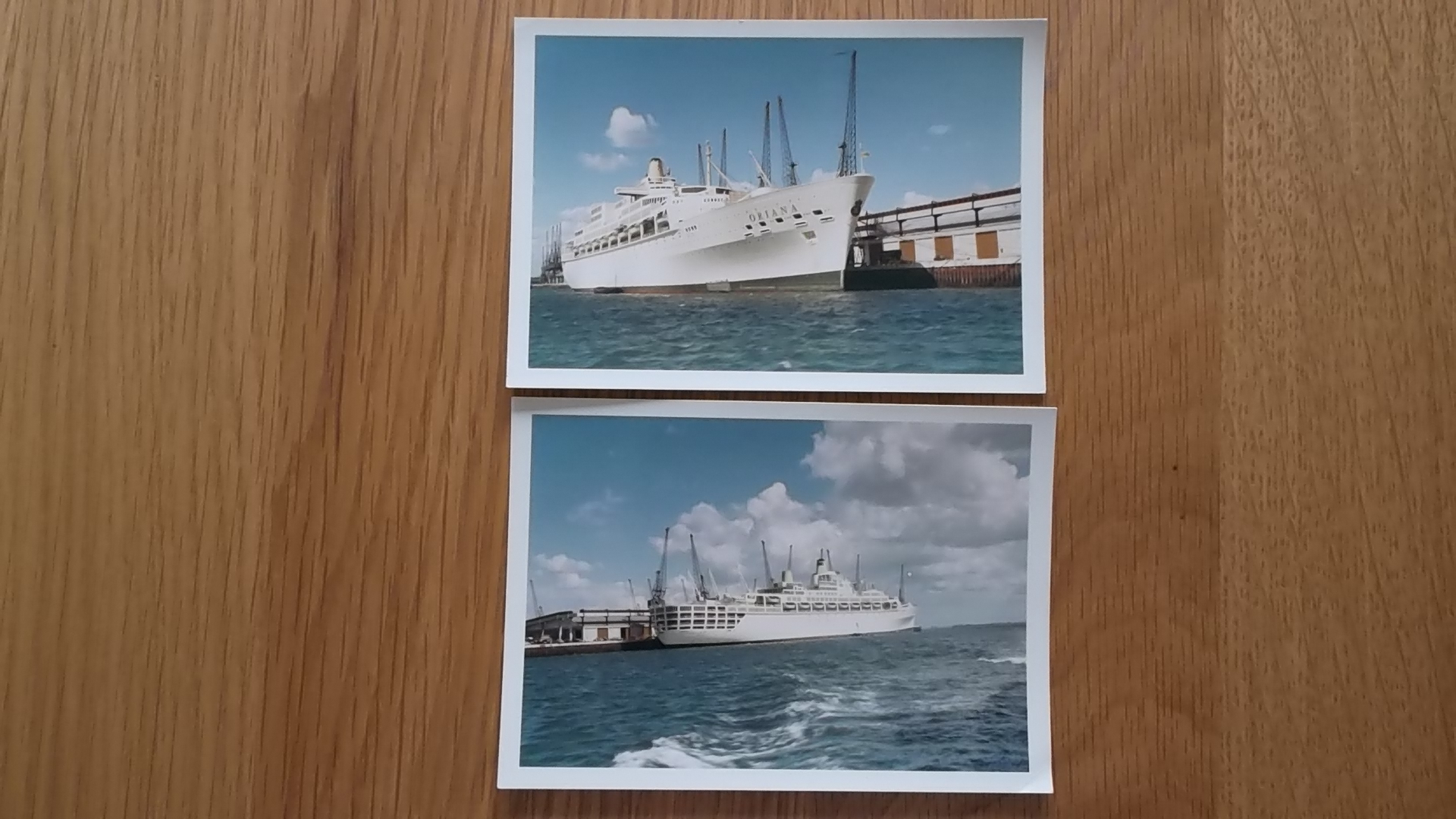 PAIR OF EARLY ORIGINAL PHOTOGRAPHS OF THE VESSEL THE ORIANA
