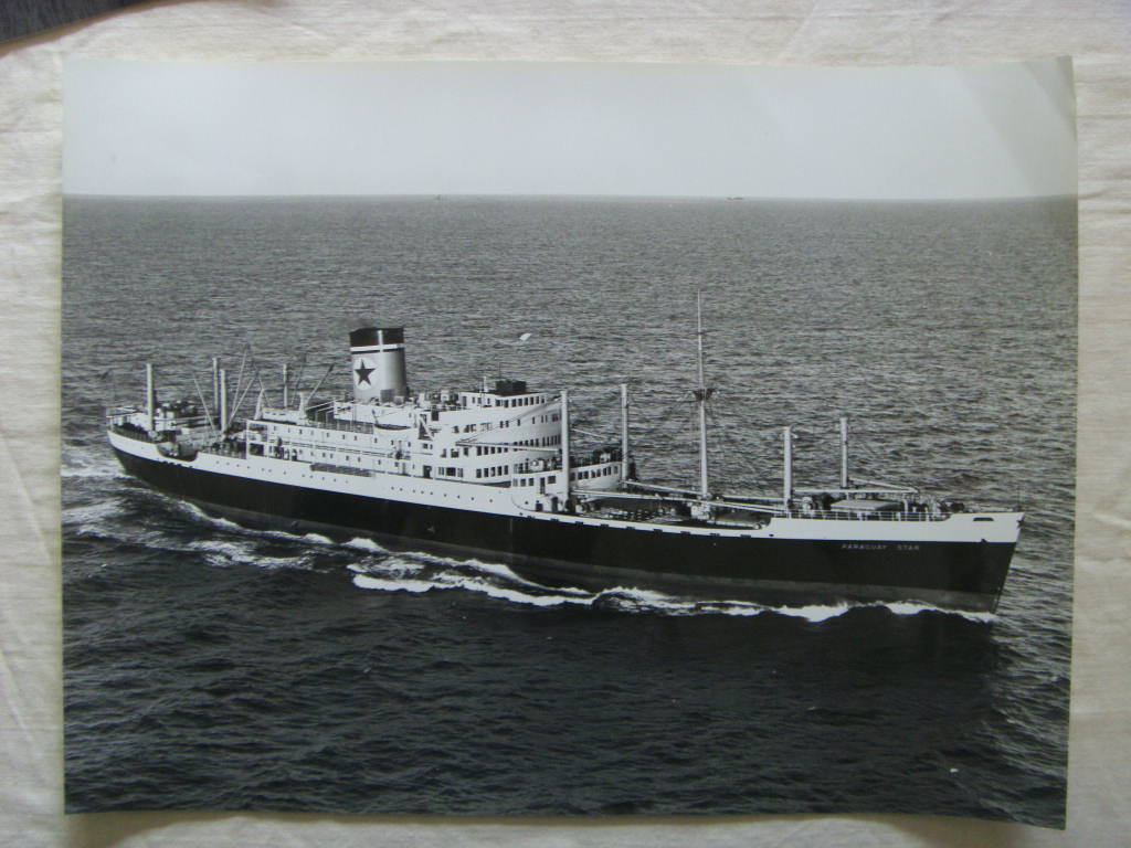 LARGE SIZED B/W PHOTOGRAPH OF THE VESSEL PARAGUAY STAR