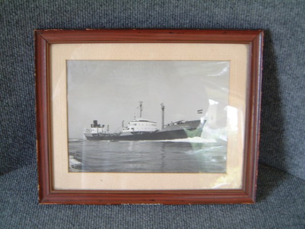 EARLY FRAMED COMPANY PHOTOGRAPH OF THE TANKER SANTA MARIA