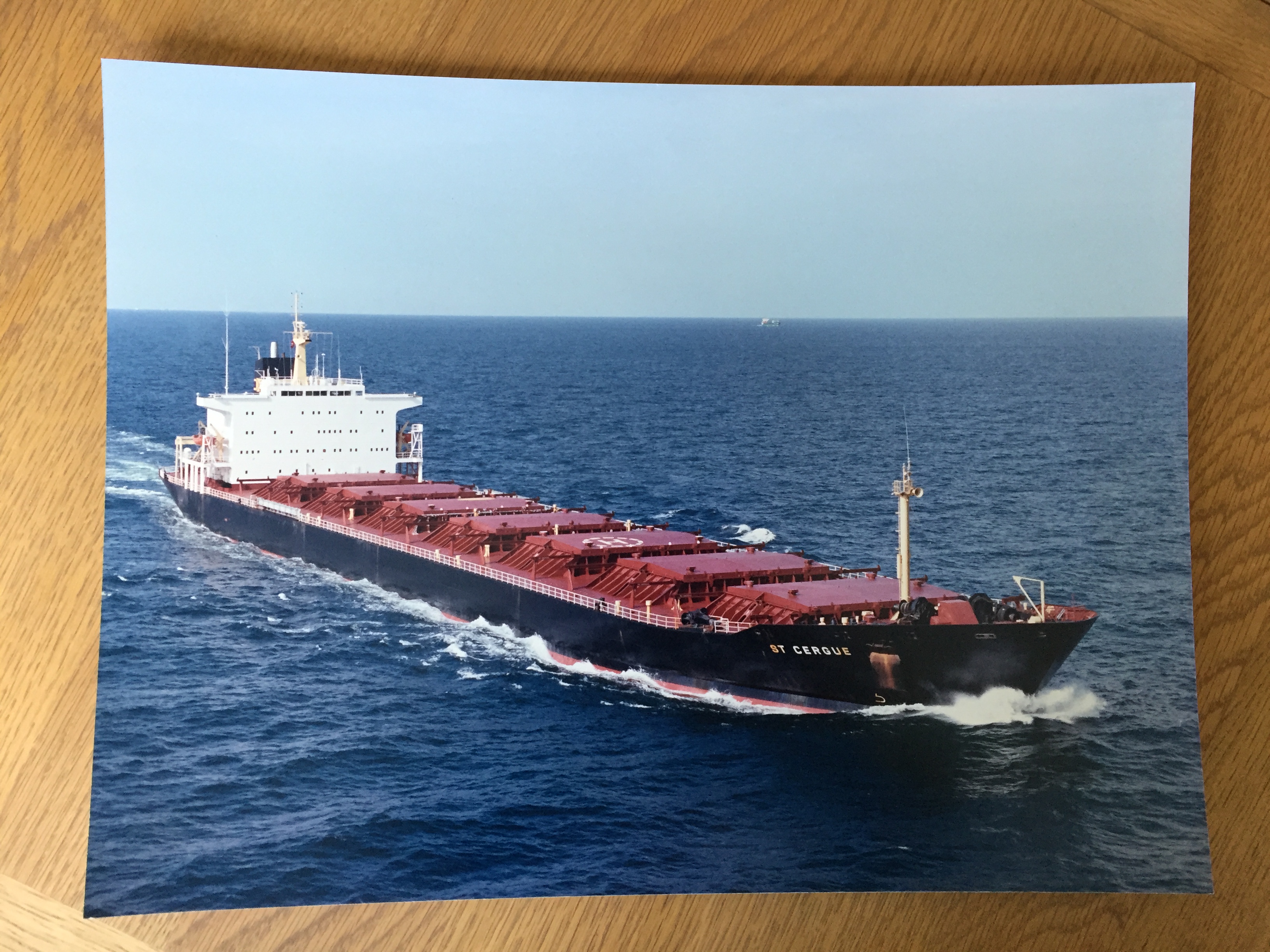 COLOUR PHOTOGRAPH FROM THE CONTAINER VESSEL THE ST. CERGUE
