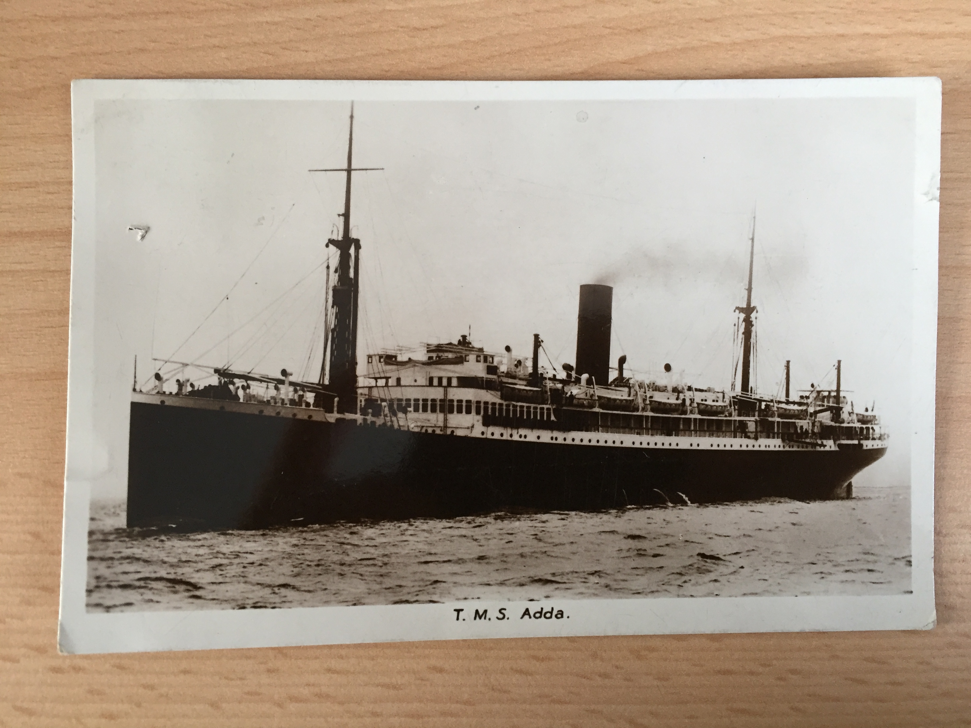 RARE TO FIND USED POSTCARD FROM THE ELDER DEMPSTER LINE VESSEL THE ADDA