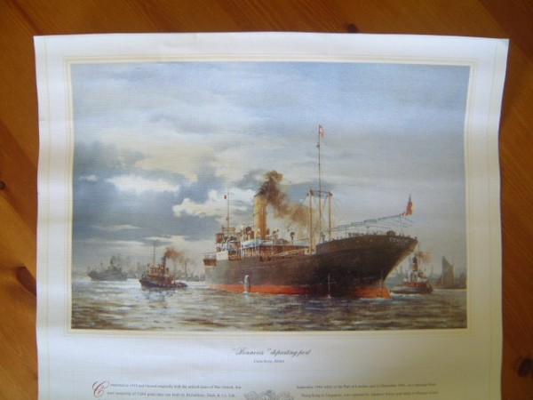 OLD PRINT OF THE BEN LINE VESSEL 'BENNEVIS'