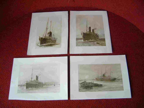 SET OF FOUR SUPERB SEPIA S.WYLLIE PRINTS PRE 1900