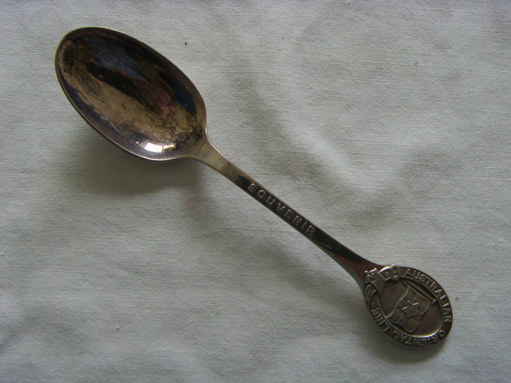 SOUVENIR TEA SPOON FROM THE AUSTRALIAN ORIENTAL LINE SHIPPING COMPANY