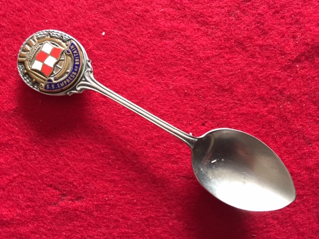 SOUVENIR SPOON FROM THE CANADIAN PACIFIC LINE VESSEL THE EMPRESS OF BRITAIN